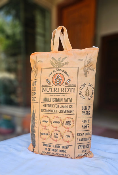 NutriRoti - MultiGrain Atta 5KG – 22 Grains, Diabetes-Friendly & High-Fiber