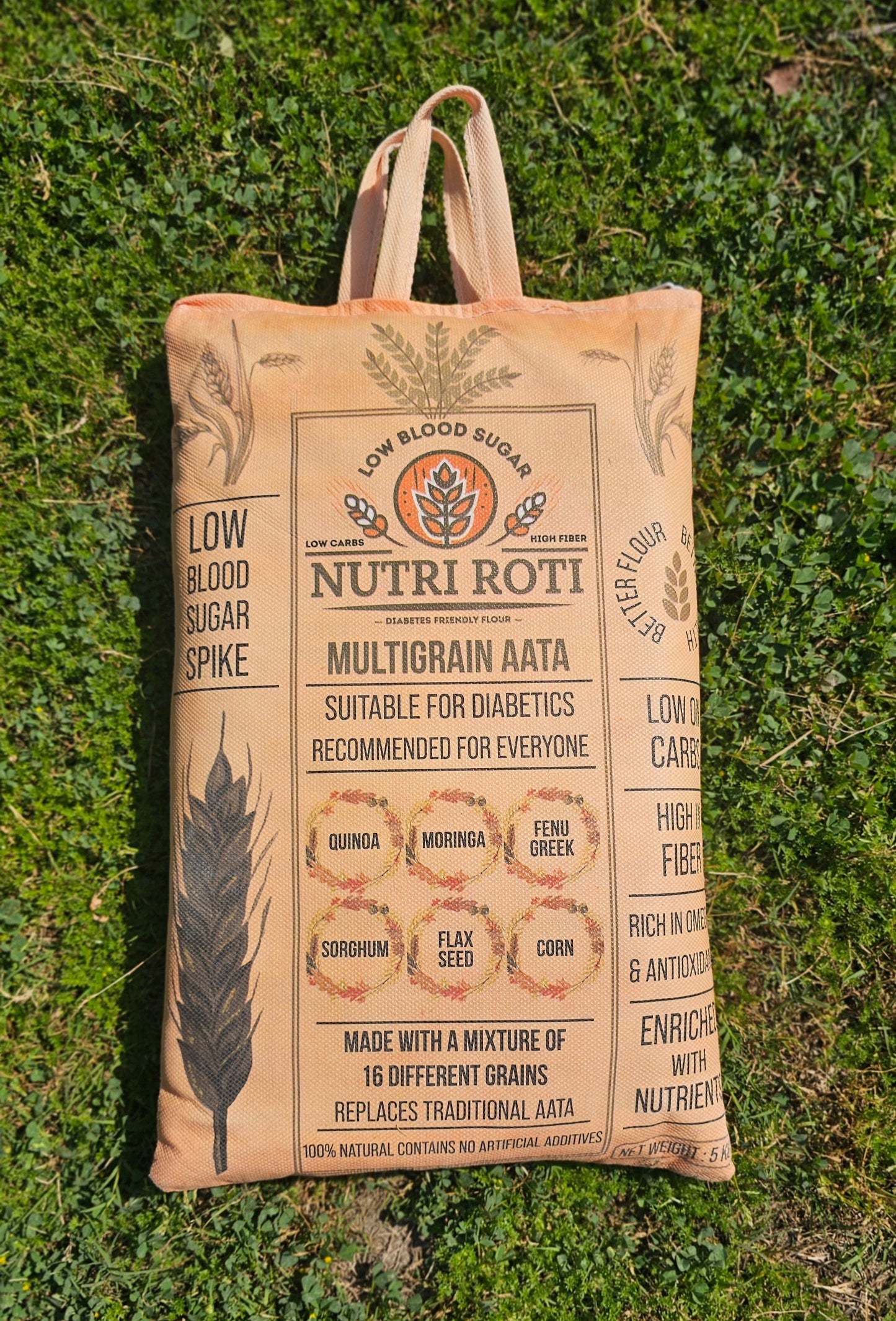 NutriRoti - MultiGrain Atta 5KG – 22 Grains, Diabetes-Friendly & High-Fiber