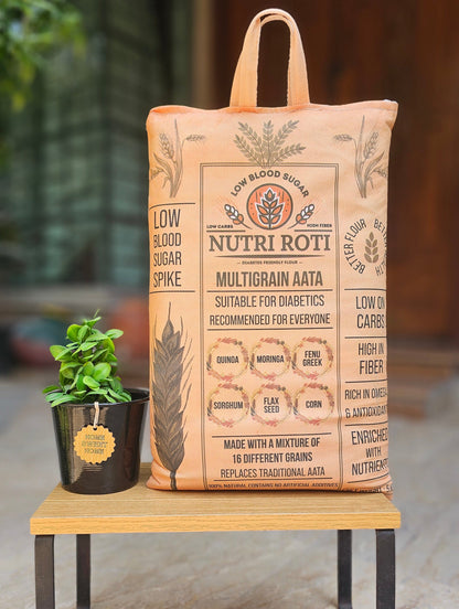 NutriRoti - MultiGrain Atta 5KG – 22 Grains, Diabetes-Friendly & High-Fiber