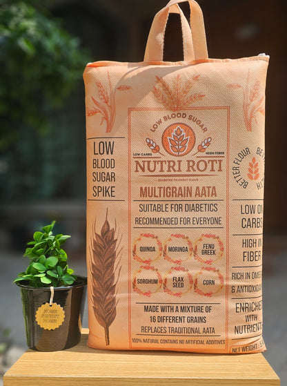 NutriRoti - MultiGrain Atta 5KG – 22 Grains, Diabetes-Friendly & High-Fiber